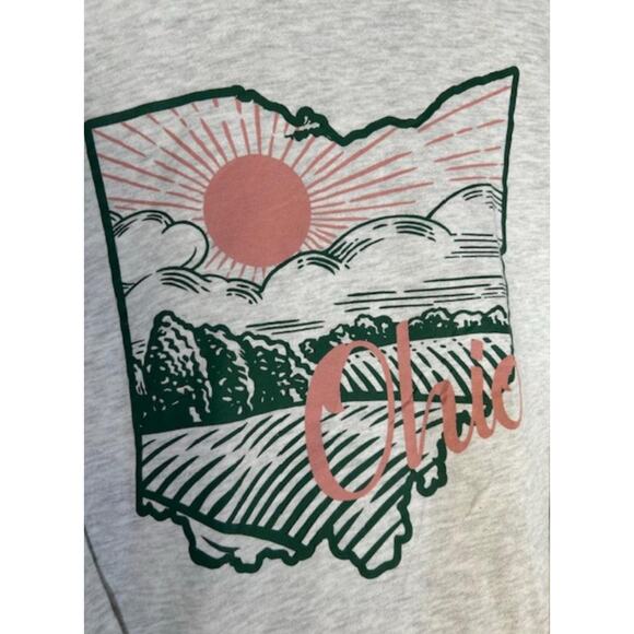 Mad Engine Gray Long Sleeve “Home Grown Ohio” With Outline Of Ohio Size Large. - Picture 2 of 5